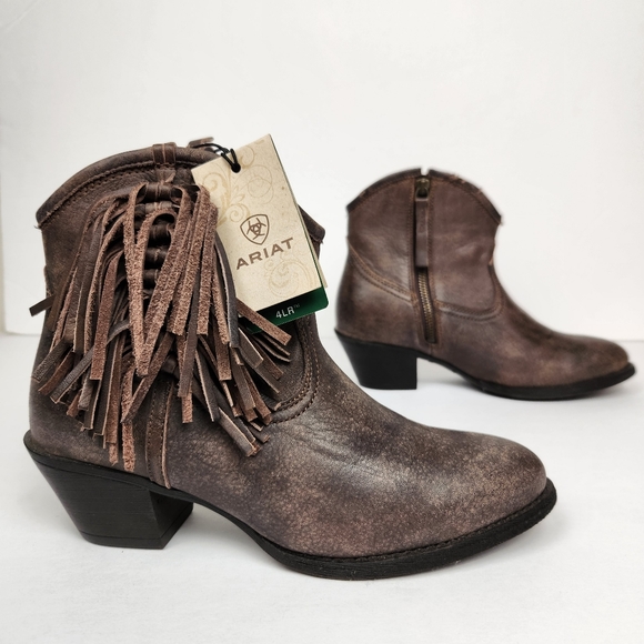 Ariat Shoes - Ariat Brown Ankle Boots with Fringe